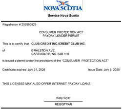 Nova Scotia License